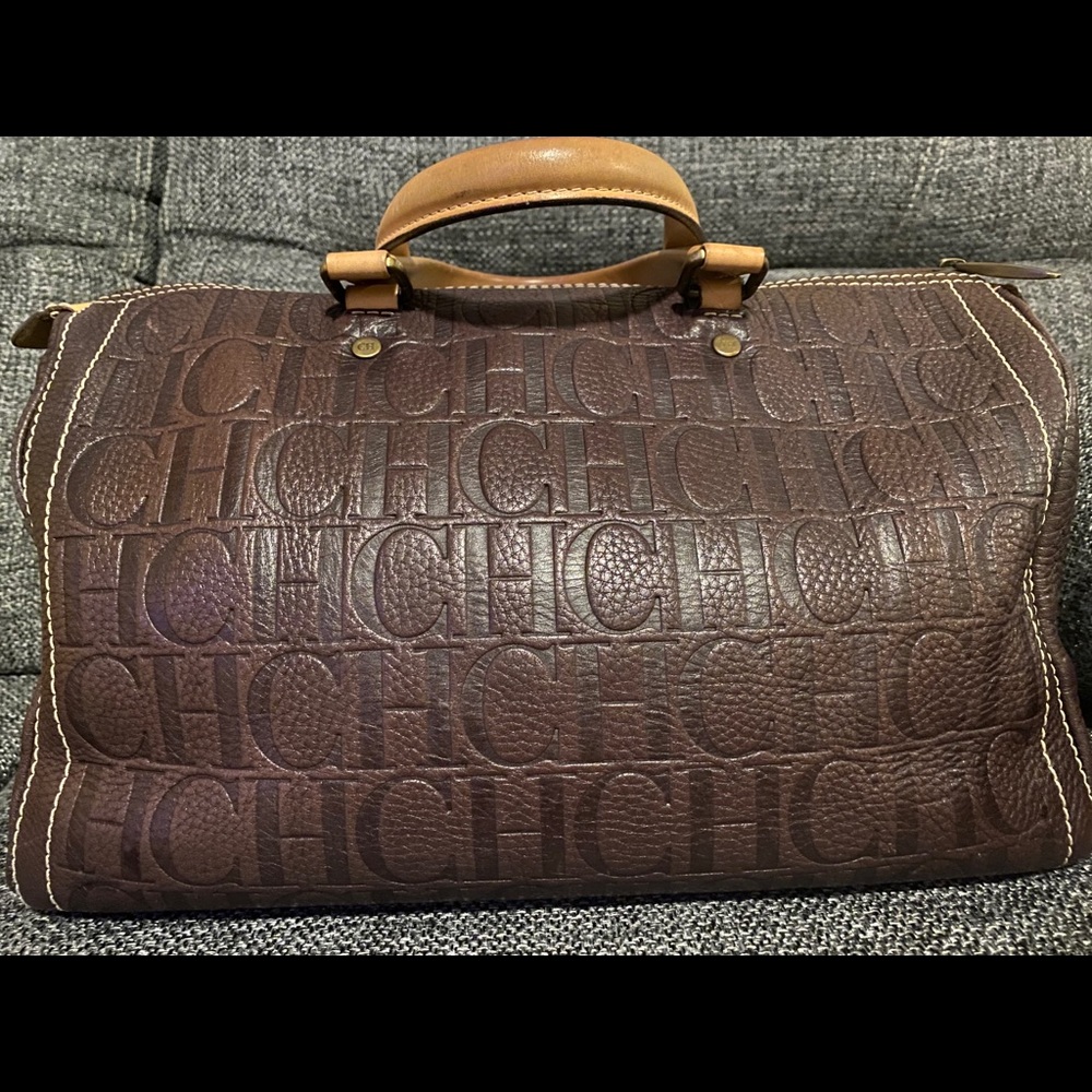 CAROLINA HERRERA EMBOSSED CH TATOO BROWN ANDY 10